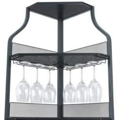 Corner Wine Bar Rack Cabinet With Detachable Wine Rack, Bar Cabinet With Glass Holder -Baxton Studio Shop GUEST a1d32e08 c93d 45b2 9cfb 71c6a41ff4bc