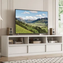 70 Inch TV Stand For 80" TVs, Mid Century Modern Entertainment Center With Storage Drawer & Open Shelves 21 70 Inch TV Stand For 80" TVs, Mid Century Modern Entertainment Center With Storage Drawer & Open Shelves -Baxton Studio Shop GUEST a2769a06 3706 4f67 85aa 49e2e713135b