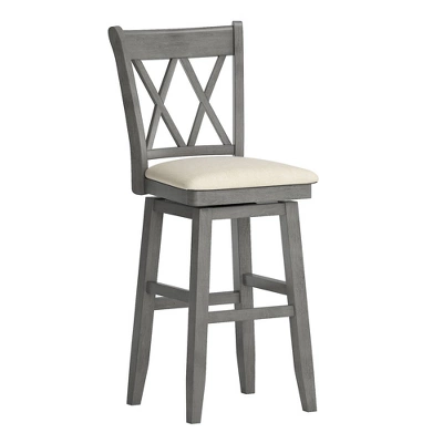 29" South Hill Double X Back Wood Swivel Height Barstool - Inspire Q 7 29" South Hill Double X Back Wood Swivel Height Barstool - Inspire Q - Image 7