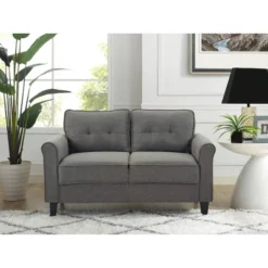Harwin Loveseat Heather Gray - Lifestyle Solutions