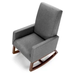 Costway Mid Century Retro Fabric Rocking Chair Upholstered Nursery Armchair Gray -Baxton Studio Shop GUEST a2aa4ca0 dd6d 41db 8828 2189b043ba4a