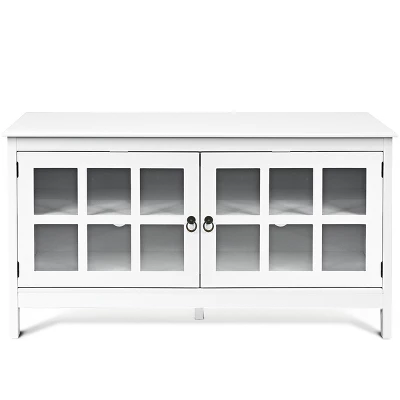 50''TV Stand Modern Wood Storage Console Entertainment Center W/ 2 Doors White 6 50''TV Stand Modern Wood Storage Console Entertainment Center W/ 2 Doors White - Image 6