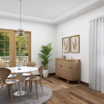 Traditional Carved Wood Curved Cabinet Brown - Olivia & May 19 Traditional Carved Wood Curved Cabinet Brown - Olivia & May - Image 19