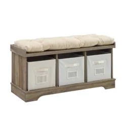 42" Upholstered Wood Entryway Bench With Storage - Saracina Home 11 42" Upholstered Wood Entryway Bench With Storage - Saracina Home -Baxton Studio Shop GUEST a33dcced 5d4b 41f0 9fff 7ab260692d10