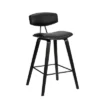 25.5" Fox Faux Leather Wood Counter Height Barstool - Armen Living