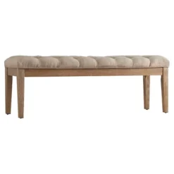 Beechhurst Button Tufted Bench Wood - Inspire Q -Baxton Studio Shop GUEST a354b6e7 c236 411c 87d8 571cbf2c742a