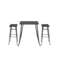 3pc Carson Pub Dining Set Gray - Boraam