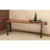 Industrial Metal And Brown Wood Bench Brown - Olivia & May