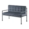 51" Brantley Sandy Gray Finish Loveseat Gray Velvet - Acme Furniture