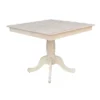 29.1" Dining Tables Minden Square Top Pedestal Unfinished - International Concepts
