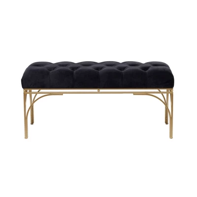 Rectangular Glam Velvet Bench - Olivia & May 12 Rectangular Glam Velvet Bench - Olivia & May - Image 12
