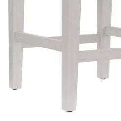 Set Of 2 26" Bronn Non Swivel Counter Height Barstools White /Silver - Hillsdale Furniture -Baxton Studio Shop GUEST a3dc0a6f 107b 4920 aca0 eb776e7ab082