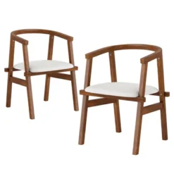 Costway Wooden Dining Chairs Set Of 2/4 With Wrap-around Armrest & Padded Seat For Kitchen 18 Costway Wooden Dining Chairs Set Of 2/4 With Wrap-around Armrest & Padded Seat For Kitchen -Baxton Studio Shop GUEST a41f41b6 855e 492f 860c a29cc9915e43