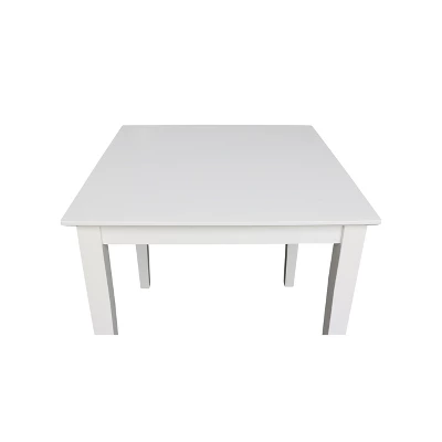 Solid Wood 30 " Square Dining Height Table White - International Concepts 2 Solid Wood 30 " Square Dining Height Table White - International Concepts - Image 2