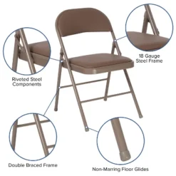Flash Furniture 4 Pack HERCULES Series Double Braced Vinyl Folding Chair -Baxton Studio Shop GUEST a4616059 afce 4c52 9da7 f2b42d8fda1b