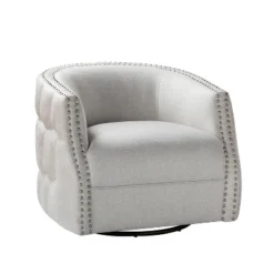 Jorge Curved And Ergonomic Design Barrel Chair With Decorative Nailhead Tirms Swivel Chair | ARTFUL LIVING DESIGN 16 Jorge Curved And Ergonomic Design Barrel Chair With Decorative Nailhead Tirms Swivel Chair | ARTFUL LIVING DESIGN -Baxton Studio Shop GUEST a462d00f d28a 4bf7 9ff7 5aa5be4f51c0