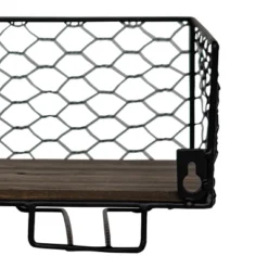 Two Bottle Black Wire Metal Wall Mount Wine Rack - Foreside Home & Garden -Baxton Studio Shop GUEST a48f67e5 0c0d 4b17 bcdb 19afa59aaa87