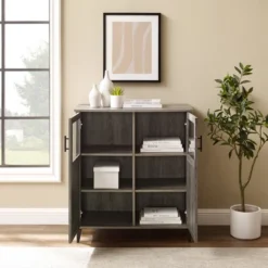 Transitional Glass And Grooved Door Accent Cabinet - Saracina Home 15 Transitional Glass And Grooved Door Accent Cabinet - Saracina Home -Baxton Studio Shop GUEST a4eb9b0a 6c9b 454a 98f7 37d936374443