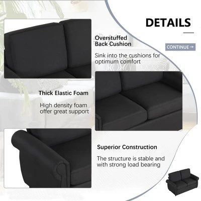 Loveseat Couch, Pull Out Sleeper Sofa Bed With Twin Size Memory Mattress With/without USB Ports For Living Room Spaces -ModernLuxe 4 Loveseat Couch, Pull Out Sleeper Sofa Bed With Twin Size Memory Mattress With/without USB Ports For Living Room Spaces -ModernLuxe - Image 4