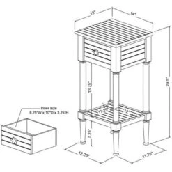 Mantella End Table - Linon -Baxton Studio Shop GUEST a51deb31 1295 4725 9b84 bfc6e1e3fe9e