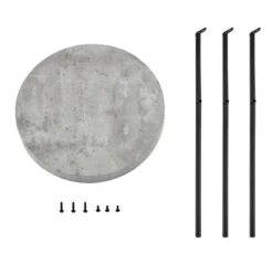 17.6" Round 3 Legged Industrial Style Side Table Cement - Danya B. 36 17.6" Round 3 Legged Industrial Style Side Table Cement - Danya B. -Baxton Studio Shop GUEST a5472b5d 5216 44d4 9c2c 2bc468786db0