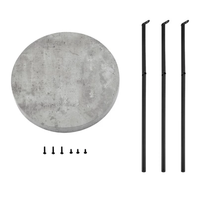 17.6" Round 3 Legged Industrial Style Side Table Cement - Danya B. 18 17.6" Round 3 Legged Industrial Style Side Table Cement - Danya B. - Image 18