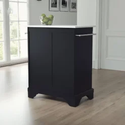 Lafayette Stone Top Portable Kitchen Island/Cart Black/White - Crosley 11 Lafayette Stone Top Portable Kitchen Island/Cart Black/White - Crosley -Baxton Studio Shop GUEST a5575e69 6c8b 4492 8644 7d33225b8588
