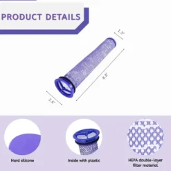 Nispira Pre-Motor Filters Replacement Kit Compatible With Dyson DC40 Light/Slim Ball Animal Multi Floor, Compare To Part #923587-02, 3 Packs