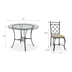 5pc Chandler Glass Top Metal Dining Set Black - Dorel Living 13 5pc Chandler Glass Top Metal Dining Set Black - Dorel Living -Baxton Studio Shop GUEST a595ab7c 3370 4456 8010 1370d726c575