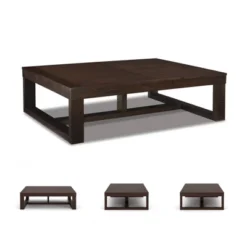 Watson Rectangular Cocktail Table Dark Brown - Signature Design By Ashley: Modern Trestle Base, Hardwood Veneer 11 Watson Rectangular Cocktail Table Dark Brown - Signature Design By Ashley: Modern Trestle Base, Hardwood Veneer -Baxton Studio Shop GUEST a5cef1cd 4423 45d9 8cd9 245345dd5764