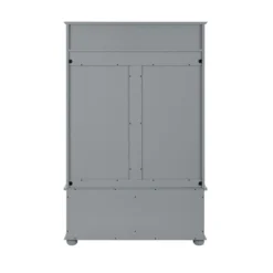 Modern Hall Tree Cosatal Style Entryway Storage Bench With Open Shelves And Shoe Cabinets, Coat Rack Storage Organizer For Hallway Living Room -Baxton Studio Shop GUEST a601d847 0d53 4160 a839 36e97d6bfae7