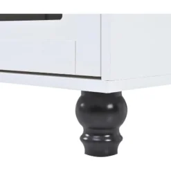 Acekool Hall Tree With Storage, Entryway Bench, Coat Rack, Shoe Cabinet & 4 Hooks, Cushioned Mudroom Organizer, 47.2"W White -Baxton Studio Shop GUEST a60e9a9b f031 4b1f 85fc ff50a4312096