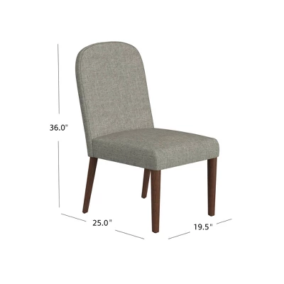 Rounded Back Upholstered Dining Chair - HomePop 6 Rounded Back Upholstered Dining Chair - HomePop - Image 6