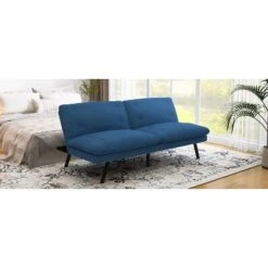 Dyonery 70" Memory Foam Folding Convertible Linen Futon Sofa Couch,Detachable Cushion,Adjustable Backrest, For Living Room,Office,Apartment, Black 14 Dyonery 70" Memory Foam Folding Convertible Linen Futon Sofa Couch,Detachable Cushion,Adjustable Backrest, For Living Room,Office,Apartment, Black -Baxton Studio Shop GUEST a64eba4d 4388 47bc 9d9c 2efcae1322b7