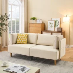 76" Sofa Couch, Comfy Upholstered Loveseat With Extra Deep Seats -Baxton Studio Shop GUEST a6c46267 6c6f 4166 abb5 bee9ab66500e