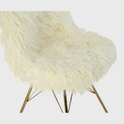 Remy Flokati Chair White - Linon -Baxton Studio Shop GUEST a6ea8c44 3611 4c9f ae06 e0e9c7ed5c7a