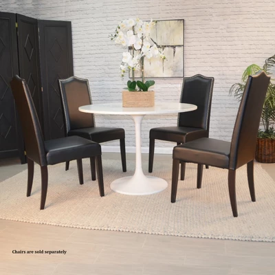 40 " Zaha Round Marble Top Dining Table - Carolina Chair & Table 3 40 " Zaha Round Marble Top Dining Table - Carolina Chair & Table - Image 3