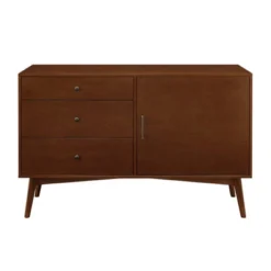 Mid-Century Modern With Closed Storage TV Stand For TVs Up To 58" Walnut - Saracina Home -Baxton Studio Shop GUEST a7464c94 29d8 4553 a384 f28171a991b0