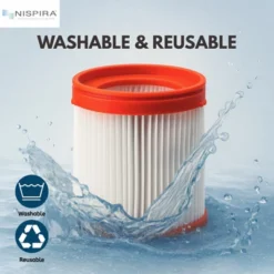 Nispira VF320H HEPA Vacuum Filter Replacement. For BOSCH 18V 2.6-Gallon Wet/Dry Vacuum Cleaner GAS18V-3/GAS18V-10L | 2 Pack -Baxton Studio Shop GUEST a78b57b1 8922 4814 b6a1 47230e07036c 1