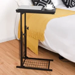 Costway Height Adjustable Sofa Side Table Snack End Slide Under Table Rolling Casters 15 Costway Height Adjustable Sofa Side Table Snack End Slide Under Table Rolling Casters -Baxton Studio Shop GUEST a7cadff8 430c 43e4 a7a4 40ebea96a577