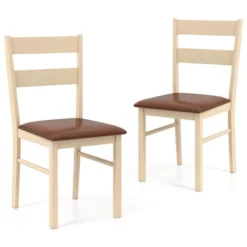 Costway Wooden Dining Chair Set Of 2/4 With Rubber Wood Frame Padded Seat For Kitchen 20 Costway Wooden Dining Chair Set Of 2/4 With Rubber Wood Frame Padded Seat For Kitchen -Baxton Studio Shop GUEST a7dfbe94 2871 4514 b455 a149b8e391f1