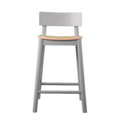 Set Of 2 Poyor 33.5" Two-Tone Counter Height Barstools Gray/Natural - Aiden Lane -Baxton Studio Shop GUEST a7e26a92 e387 4849 8e5d b4fa8cfe0140