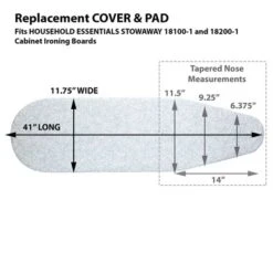 Household Essentials Stow Away Tabletop Ironing Board Cover 100% Cotton Cover Willow: Multicolored, 42" X 12.5" 6 Household Essentials Stow Away Tabletop Ironing Board Cover 100% Cotton Cover Willow: Multicolored, 42" X 12.5" -Baxton Studio Shop GUEST a7ecbf6c d18c 4db2 a7fb aa2e7390d189