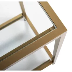 47" Camber Modern Glass Console Table Gold - Studio Designs Home 11 47" Camber Modern Glass Console Table Gold - Studio Designs Home -Baxton Studio Shop GUEST a84286aa 1962 4a14 a1e4 1fa61de2f4b5