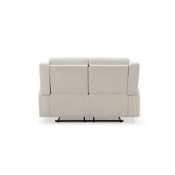 Randi Top Grain Leather Manual Reclining Loveseat Ivory - Abbyson Living