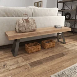 Natural Solid Wood Bench Light Brown - Olivia & May -Baxton Studio Shop GUEST a897397e aad4 49eb 969c 3b6903f9cc45