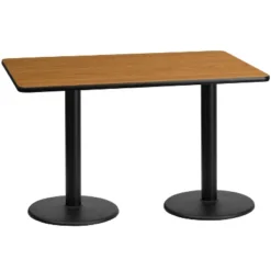 Emma And Oliver 30"x60" Rectangular Laminate Table With 18" Round Table Bases -Baxton Studio Shop GUEST a89a8fc7 4c9c 4ab9 8d4e b3ca536a187b