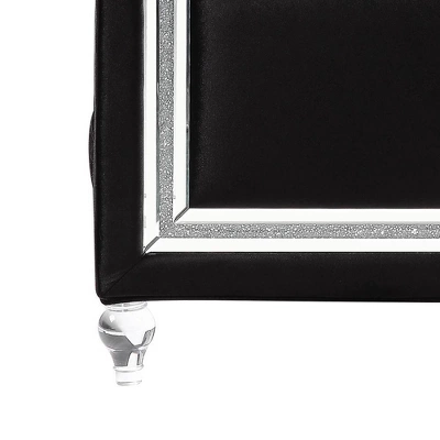 67" Heibero Sofa Black Velvet - Acme Furniture 6 67" Heibero Sofa Black Velvet - Acme Furniture - Image 6