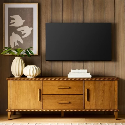 Azorella Media Stand Oak Brown - Threshold™ Designed With Studio McGee 1 Azorella Media Stand Oak Brown - Threshold™ Designed With Studio McGee