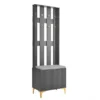 TIRAMISUBEST Modern Luxury 4-in-1 Hall Tree With Cushion - Grey Entryway Organizer With Storage